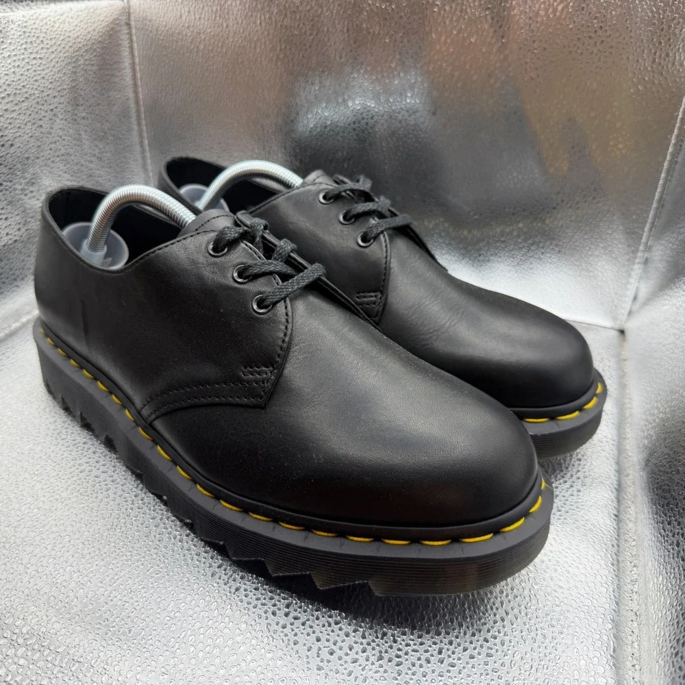 Size 11 Dr. Martens 1461 Ziggy Oxford Mens Black Excellent Leather Ripple Sole
